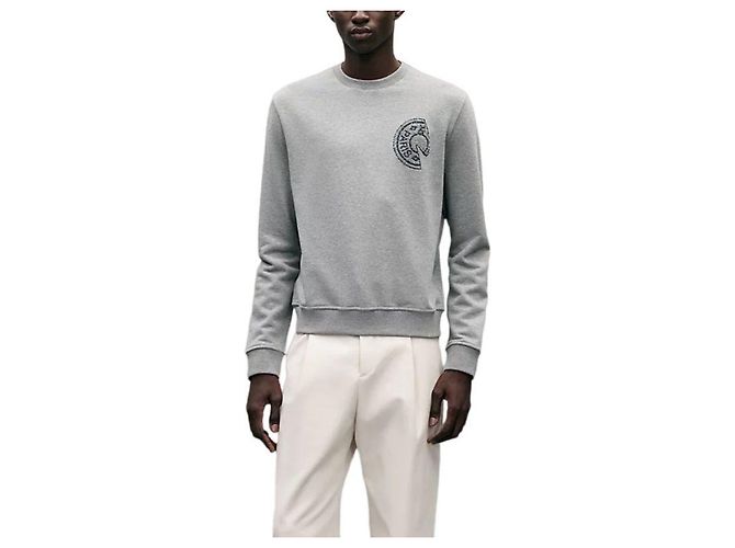 Hermès Langarm-Pullover mit Rundhalsausschnitt für Herren Braun 