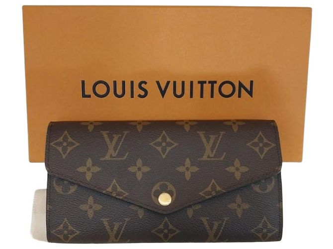 Louis Vuitton Sarah Wallet Portafoglio Lungo Marrone