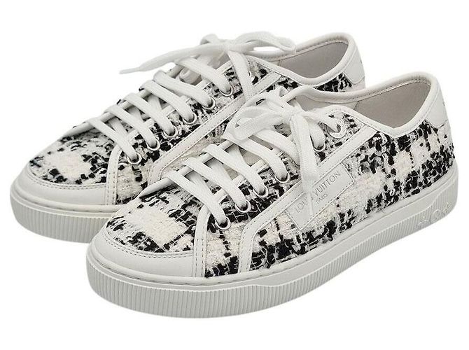 Louis Vuitton Tweed-Sneaker Weiß