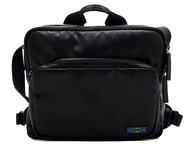 Gucci Crystal Canvas Messenger Bag Black
