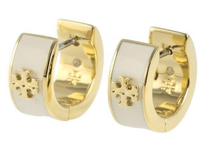 Tory Burch Boucles d'oreilles Huggies Blanc
