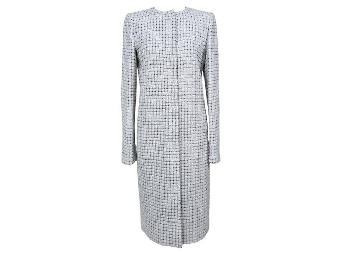 Chanel Tweed-Mantel Weiß