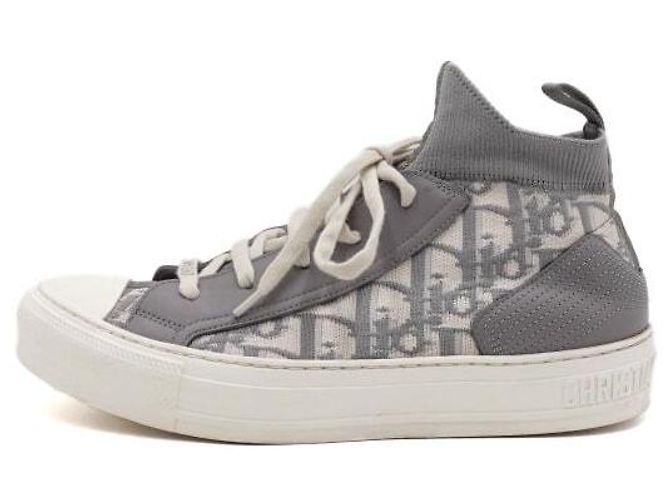 Oblique Dior Graue Work'n Sneaker aus technischem Strick für Damen