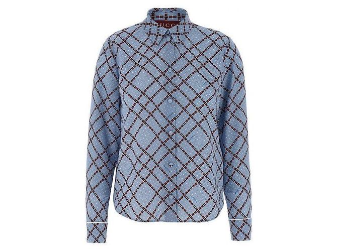 Gucci Camisa em crepe de seda estampada