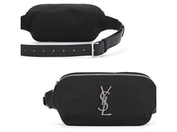 Saint Laurent Gürteltasche Monogram Logo Schwarz