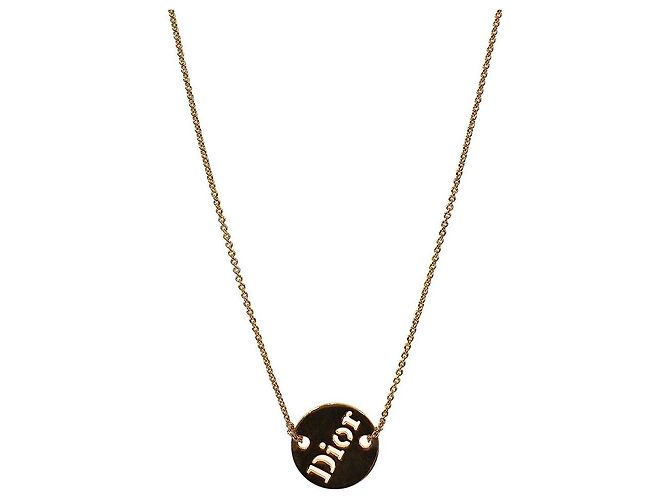 Dior Collar de moneda de oro Dorado