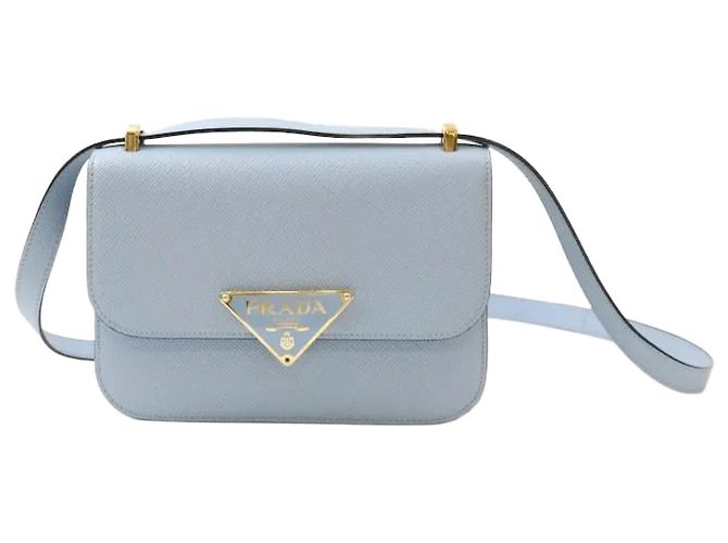 Prada Borsa a tracolla in pelle Saffiano Blu