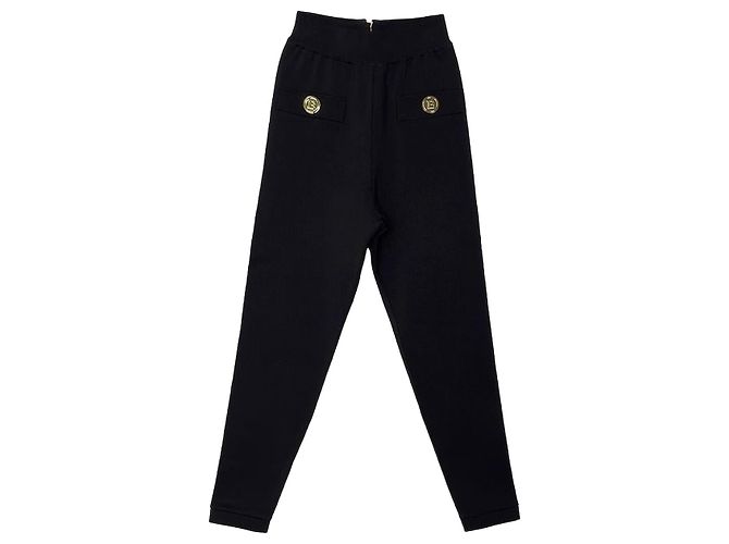Balmain Strickhose Schwarz