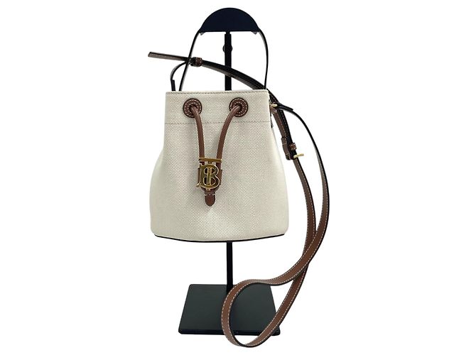Burberry Mini Borsa Secchiello Borsa Tote Borsa a Tracolla Marrone