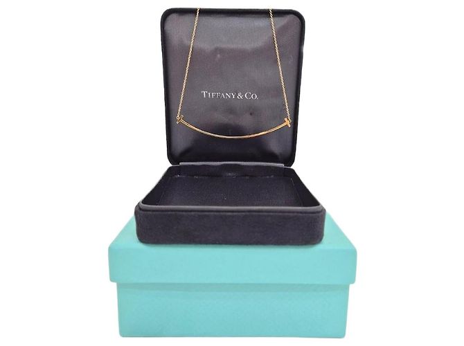 Tiffany & Co Halskette mit großem Smile-Anhänger Gelb