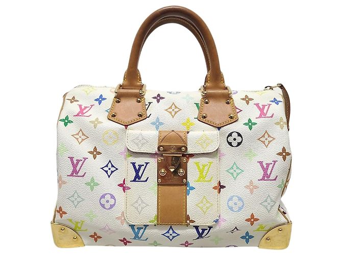 Louis Vuitton Multicolor Monogram Speedy Weiß Tuch