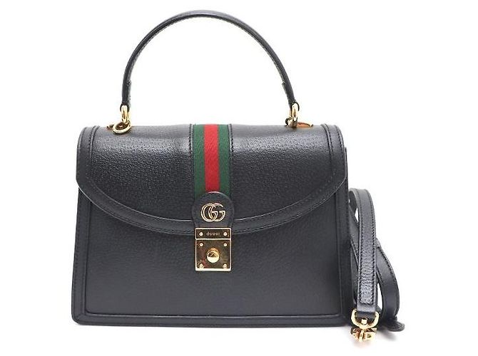 Gucci Ophidia GG Supreme Small Top Handle Bag Tote e mala de ombro Preto