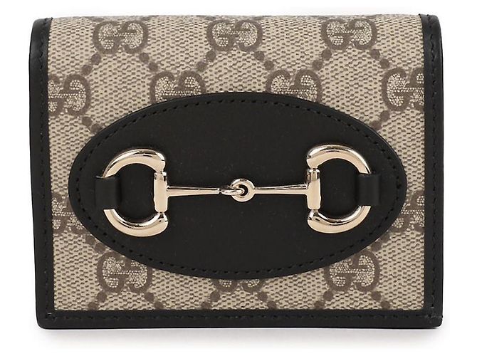 Horsebit 1955 Gucci Horsebit Card Case Wallet Brown
