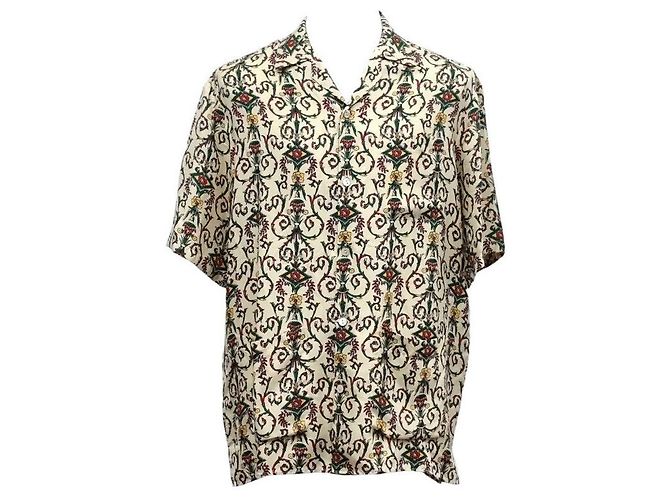 Gucci Camicia di seta beige Marrone 