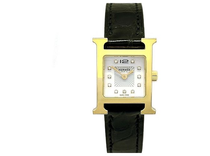 Hermès Hour Diamond Black Preto 
