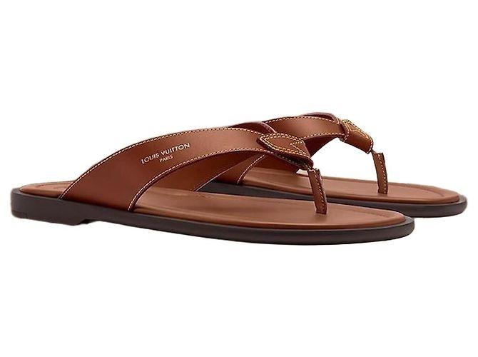 Louis Vuitton Sandali Sunset Thong Cognac Brown Marrone