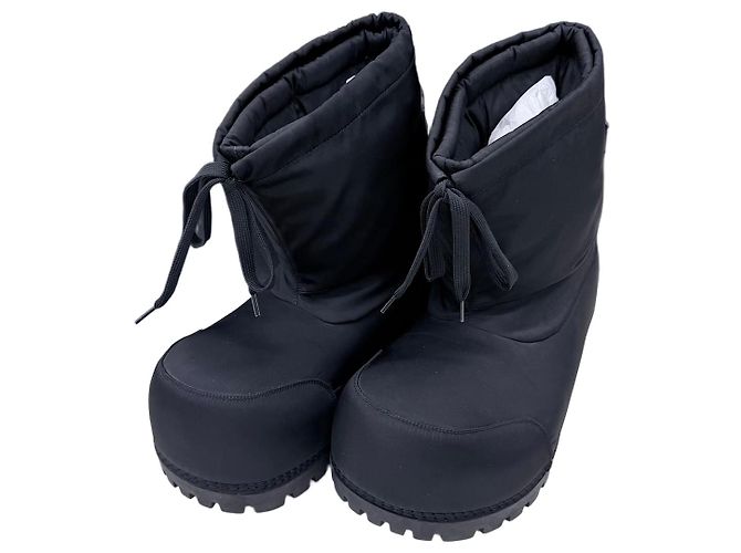 Balenciaga Skiwear Nylon Low Boots Black