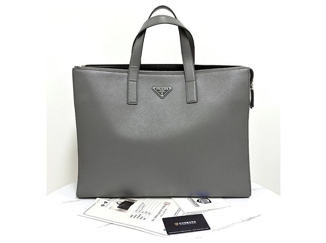 Prada Borsa Tote Porta documenti in pelle Saffiano