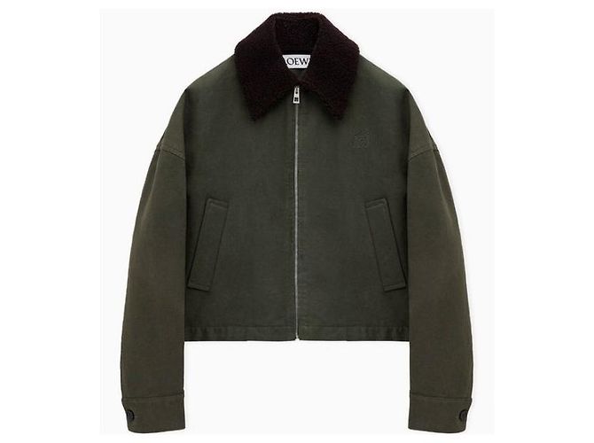 Loewe Chaqueta de algodón Castaño 