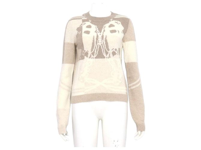 Hermès Malha Cashmere Ecos para mulher Marrom