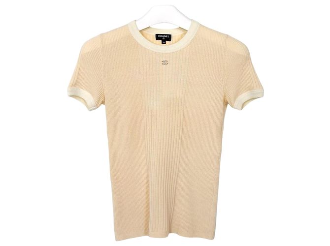 Chanel Strick-T-Shirt Braun 