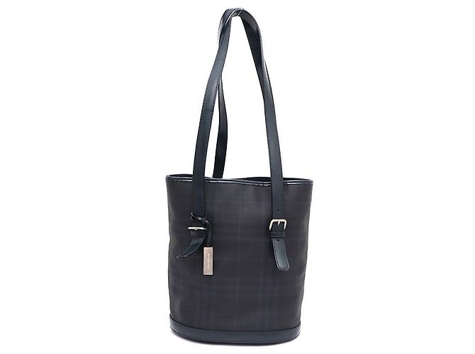 Burberry Borsa Tote e Borsa a Tracolla in PVC Nova Check Blu