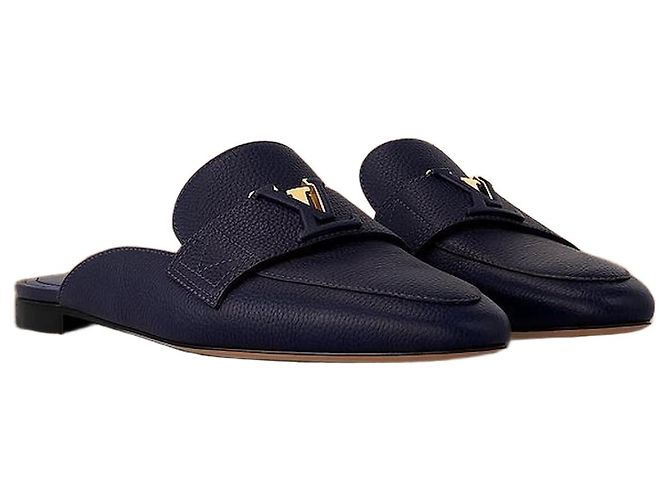 Capucines Louis Vuitton Mocassin Mare Open Back Saphir Blue Bleu