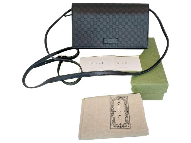 Gucci Borsa a tracolla Micro GG Shima Nero
