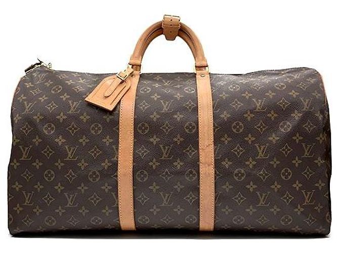 Louis Vuitton Monogram Bandoulière Keepall Brown