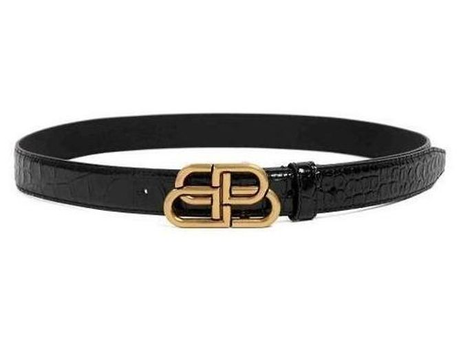 Balenciaga Ceinture en cuir Noir