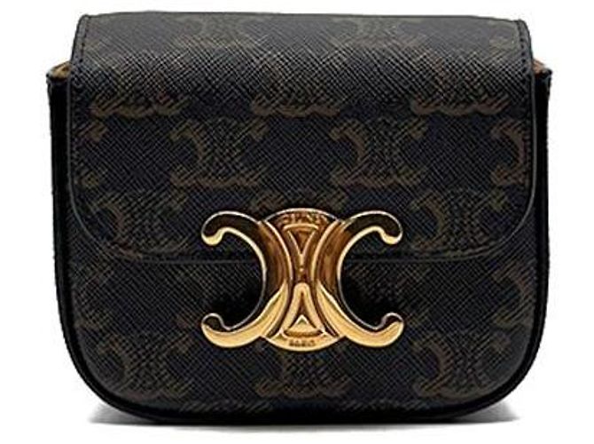 Céline Triomphe Mini Clutch Marrone 