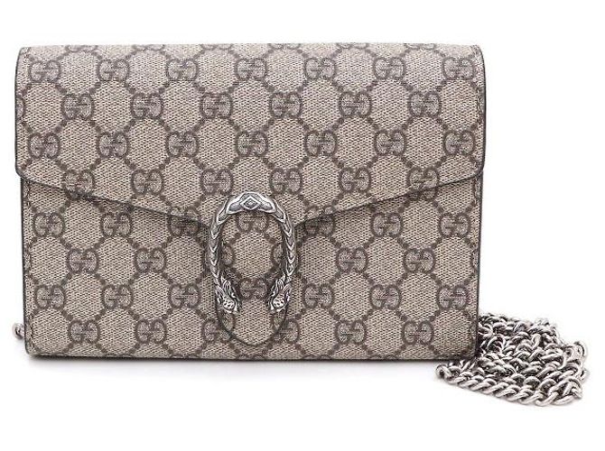 Gucci Borsa a tracolla e a spalla Dionysus Supreme Chain Marrone