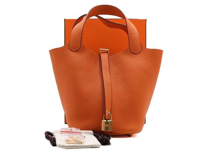 Hermès Picotin Lock Orange Tote Bag