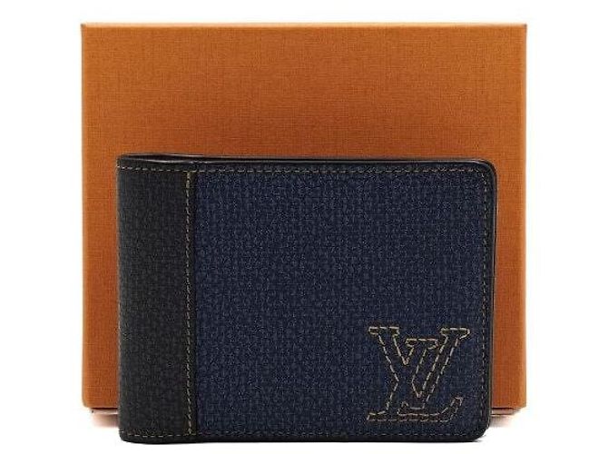 Louis Vuitton Multiple Wallet Denim Blue Blau