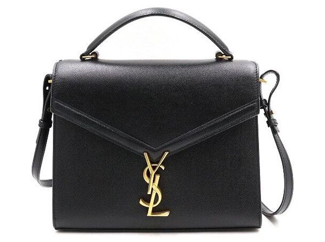 Saint Laurent Cassandra Medium Tote Bag und Schultertasche Schwarz