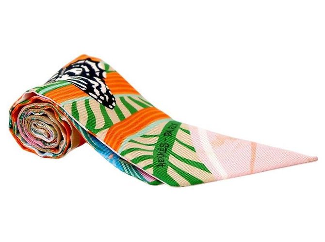 Hermès Lenço de seda Multicor