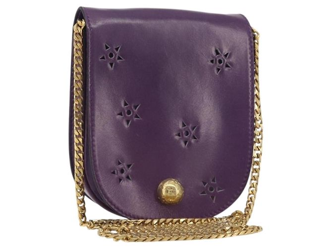 Céline Celine Vintage Leather Lila