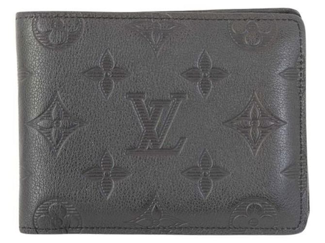 Louis Vuitton Monogram Shadow Bi-Fold Wallet Black