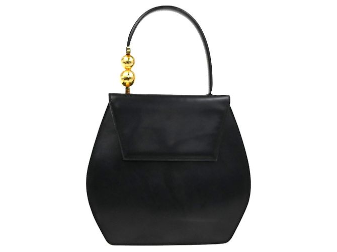 Céline Celine Vintage Leather Noir