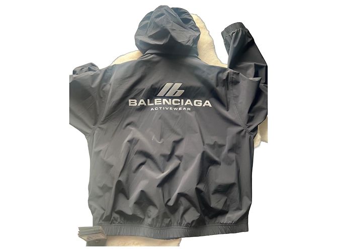 Black Balenciaga Activewear Jacket