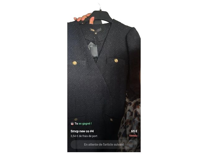 Maje kurzes schwarzes Kleid