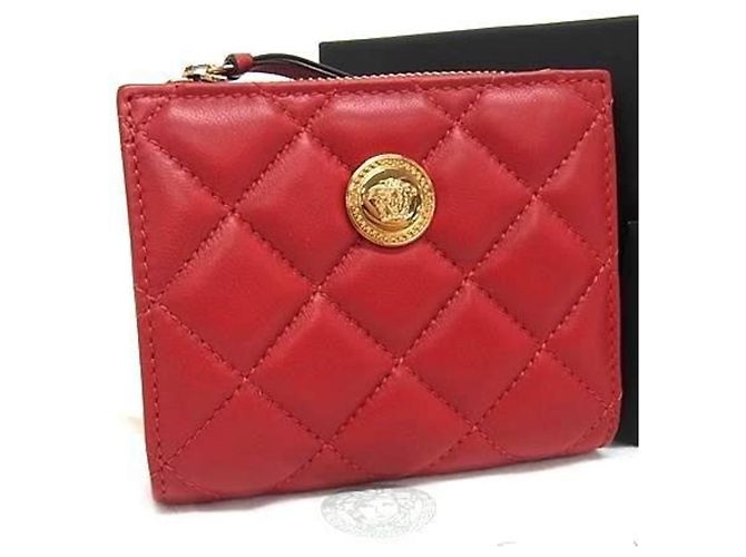 Medusa Versace Bi-fold Geldbörse Rot 