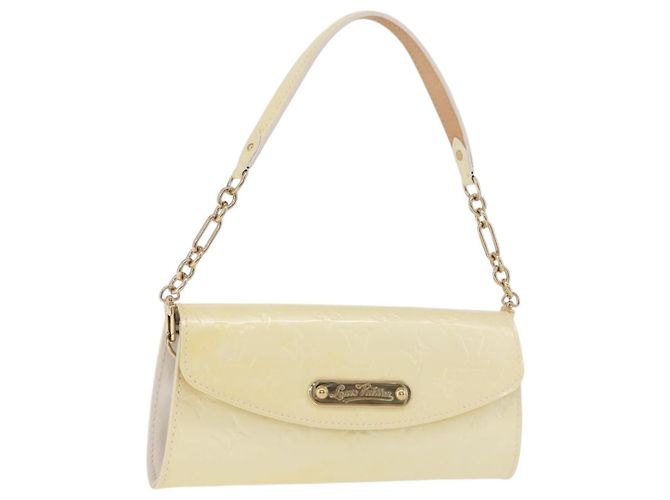 LOUIS VUITTON Monogram Vernis Sunset Bluebird Bag Perle M93541 LV Auth 196803A