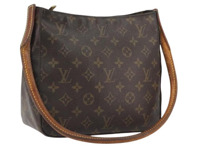 LOUIS VUITTON Monogram Looping MM Schultertasche M51146 LV Auth 195339 Monogramm