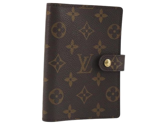 LOUIS VUITTON Monogram Agenda PM Day Planner Cover R20005 LV Auth 195017