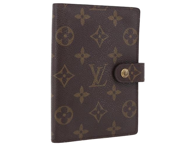 LOUIS VUITTON Monogram Agenda PM Day Planner Cover R20005 LV Auth 180955A