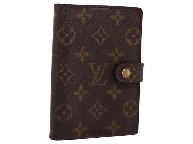 LOUIS VUITTON Monogram Agenda PM Day Planner Cover R20005 LV Auth 180953