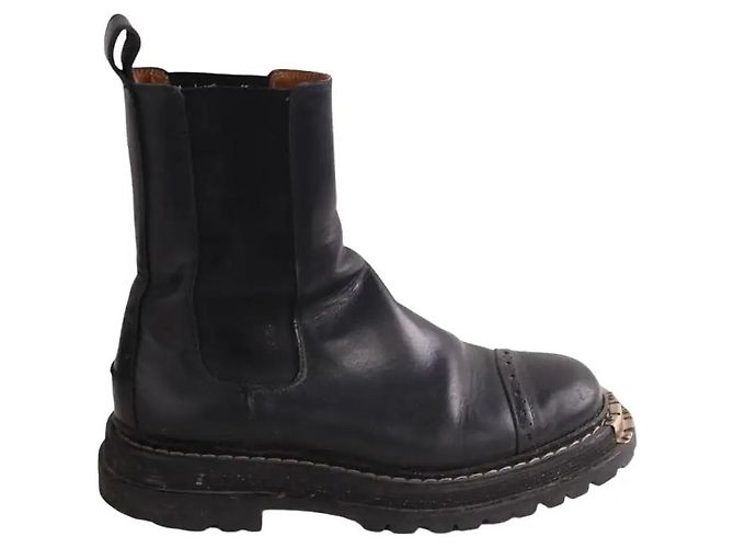 Botas de piel negras Sandro Negro