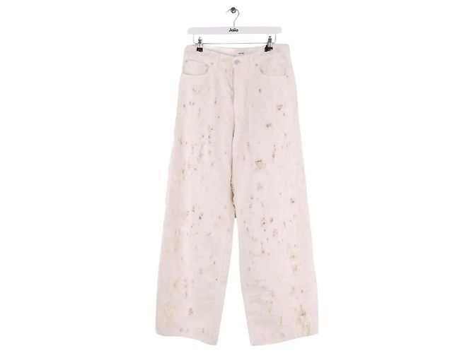 Autre Marque Weite Jeans in Ecru Roh