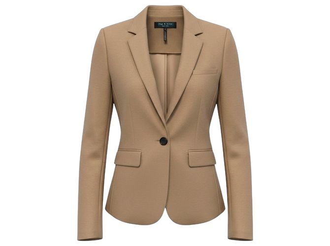 Rag & Bone Tan Ein-Knopf-Wolljacke Kamel
